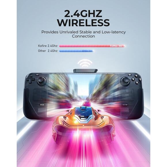 KOFIRE Wireless Gaming Headset Bluetooth 54 USB 3.5mm 53MM Stereo Mic - Picture 4 of 7